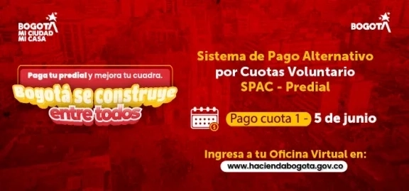 Invitación a pagar la primera cuota del impuesto predial