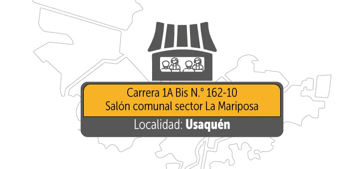 salón comunal del sector La Mariposa en Usaquén  (Carrera 1A Bis N.° 162-10),