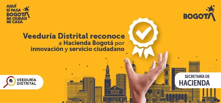 Imagen que anuncia el premio de la veeduría distrital