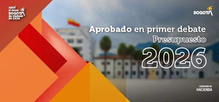 Anuncio de aprobación del presupuesto de Bogotá en primer debate