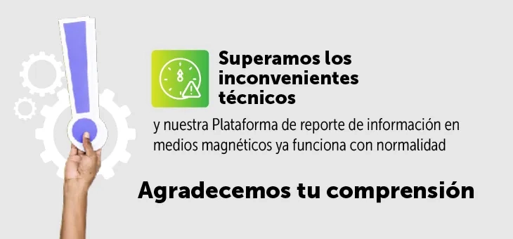 Hacienda superó intermitencia en la plataforma de reporte de medios magnéticos