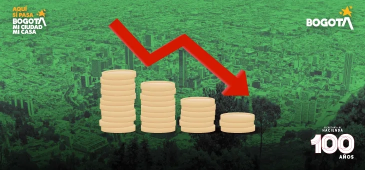 Imagen que representa la reducción de los costos de la deuda de Bogotá