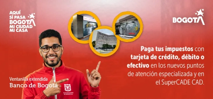 Imagen que promueve el pago fácil en Bogotá