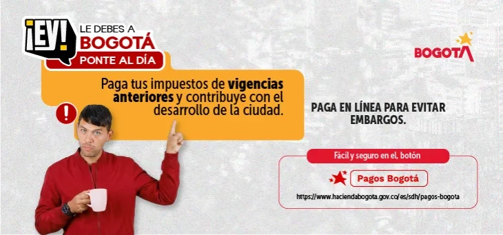 Imagen que promueve el pago de impuestos vencidos