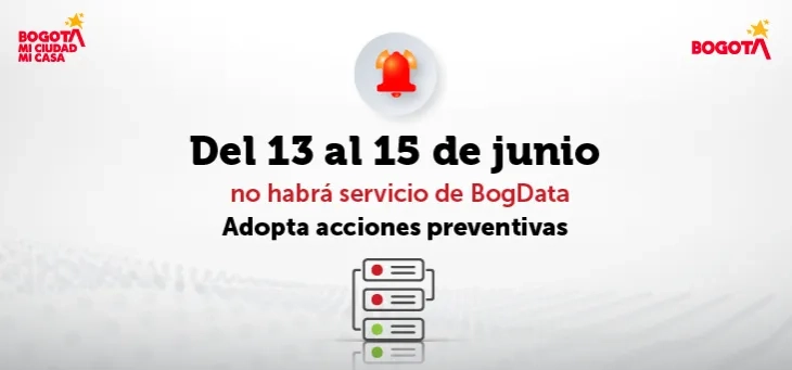 Afectación en servicios de BogData