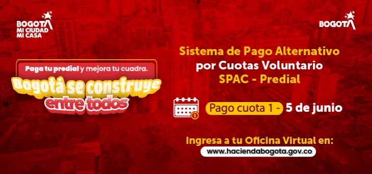 Invitación a pagar la primera cuota del impuesto predial