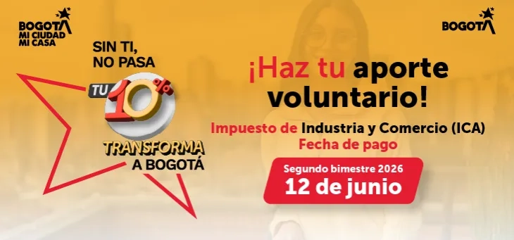 Invitación a declarar y pagar ICA segundo bimestre