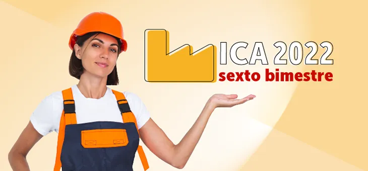 Señora con logo de ICA 2022 sexto bimestre